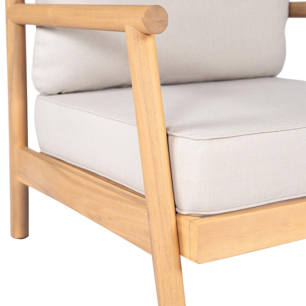 Hearth and Haven Outdoor Club Chair with Water-Resistant Cushion in Beige, , large