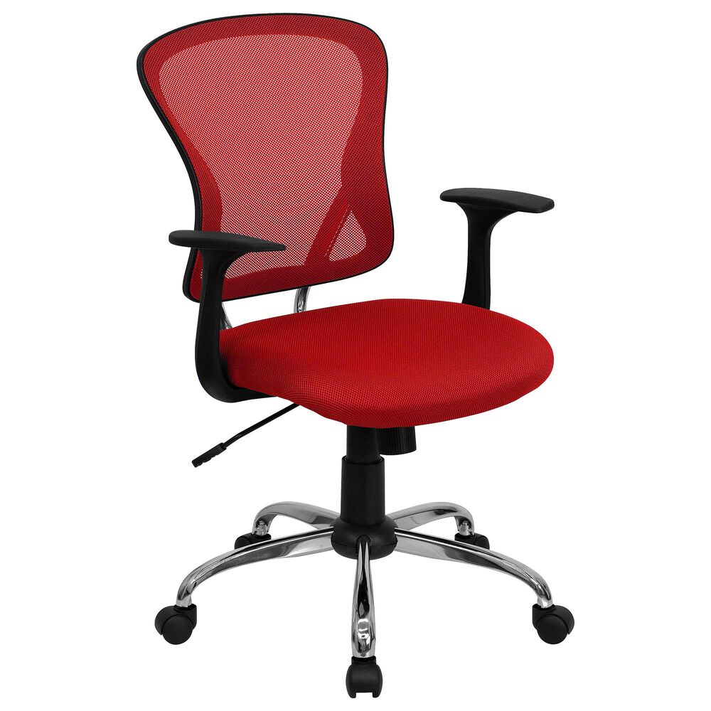Flash Furniture Swivel Task Chair in Red, , large