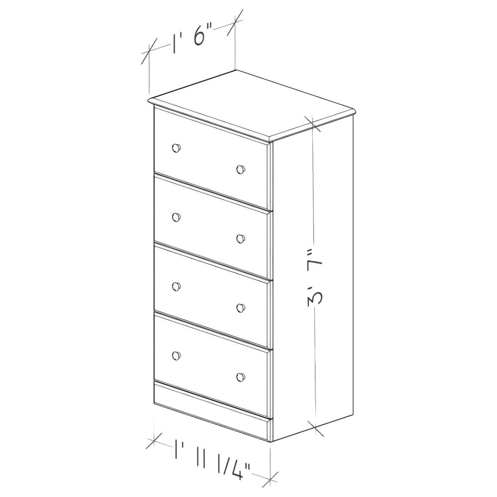 Lemoore Essential 23&quot; 4-Drawer Chest in Swedish Grey Elm, , large