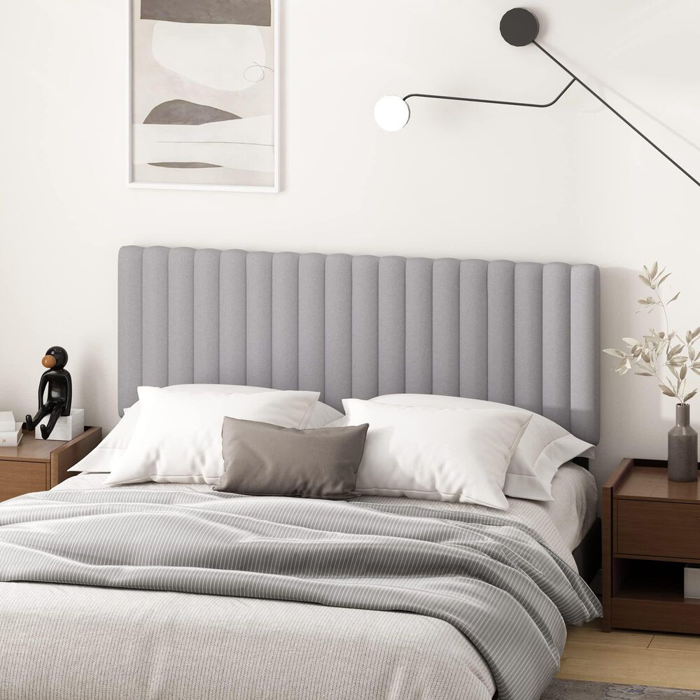 HOMLUX Roanne Queen Upholstered Tufted Headboard in Glacier, , large