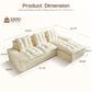 HOMLUX 2-Piece Right Facing Sectional with Chaise in Beige, , large