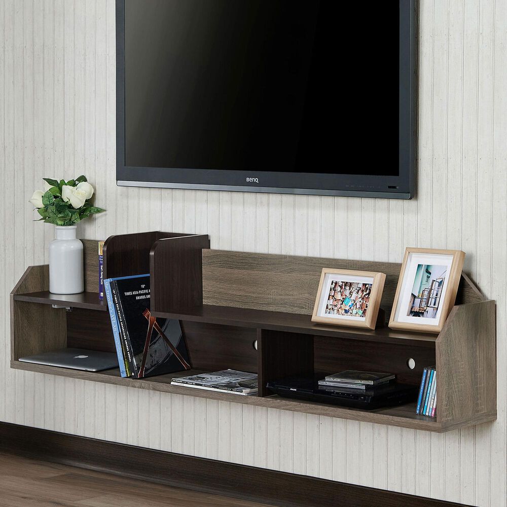 Furniture of America Morris 63&quot; TV Stand in Chestnut Brown, , large