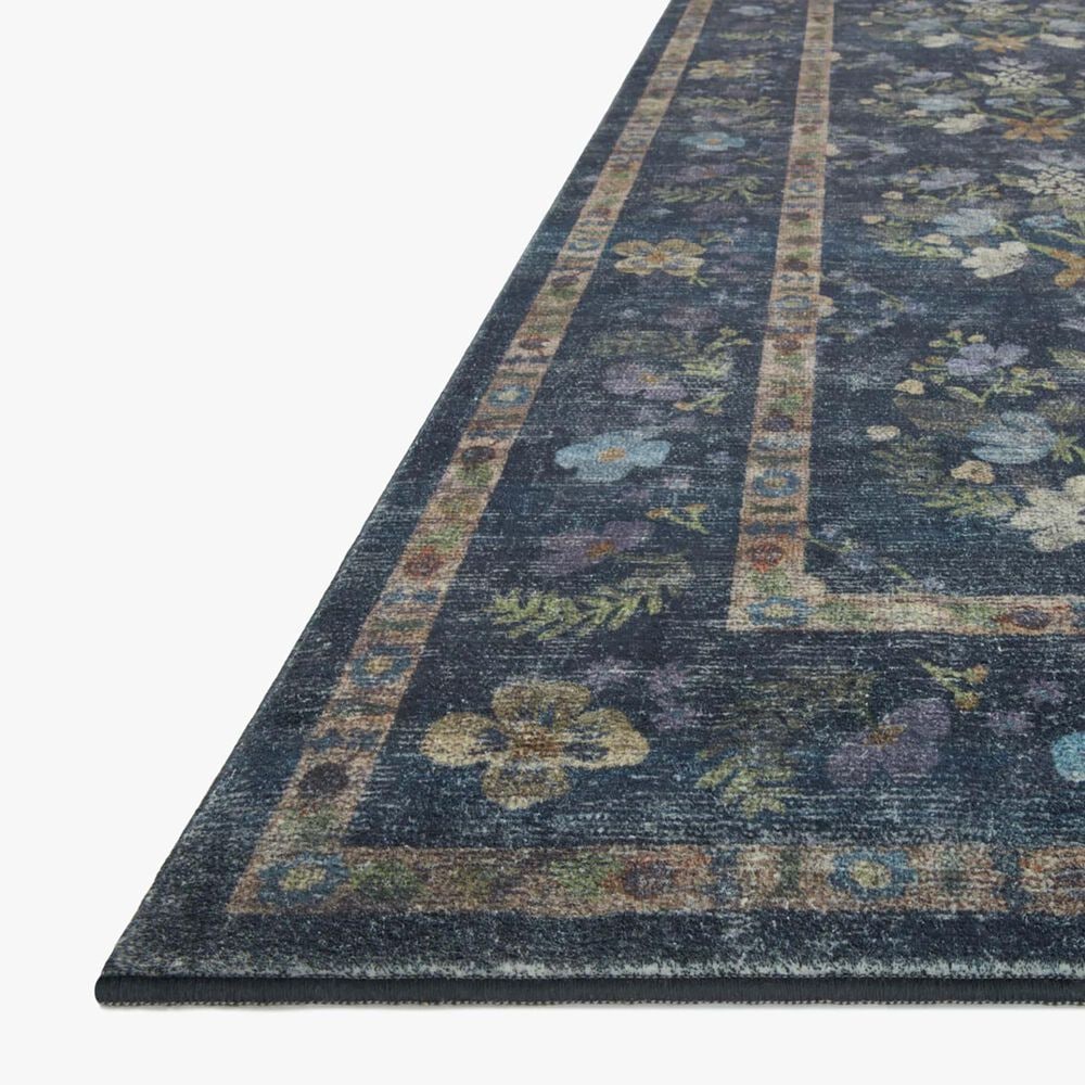 Rifle Paper Co Crafted by Cloth and Company Courtyard 2&#39; x 5&#39; Seville Charcoal Runner, , large