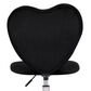 Impressions Vanity Heart Swivel Vanity Chair with Black Cushion in Matte Silver, , large
