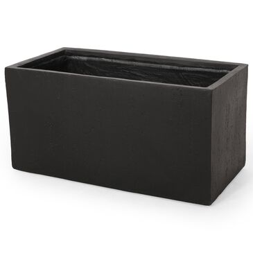 Hearth and Haven Outdoor Rectangular Planter Box in Black, , large