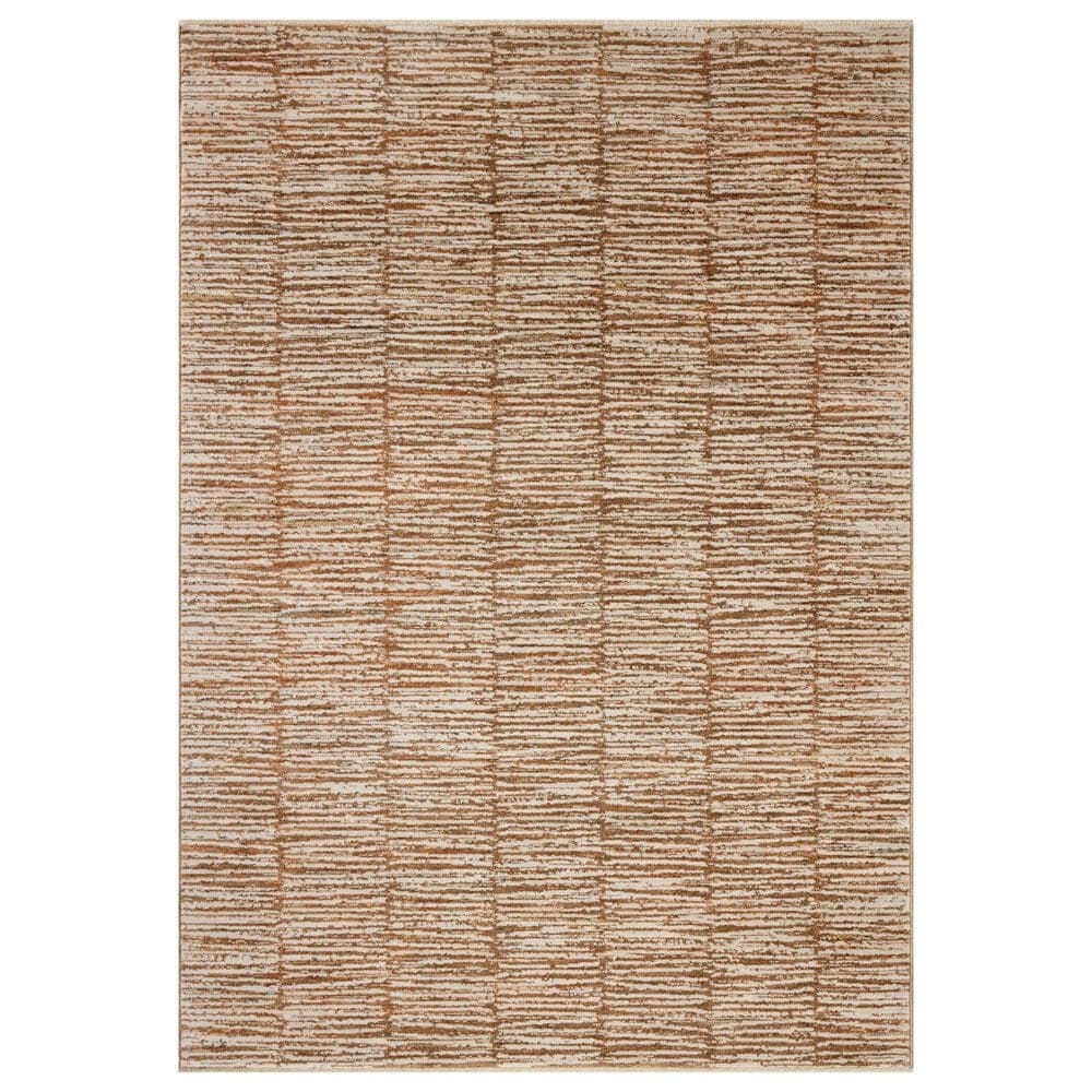 Loloi Nellie Terracotta and Ivory 9"6" x 13" Area Rug, , large