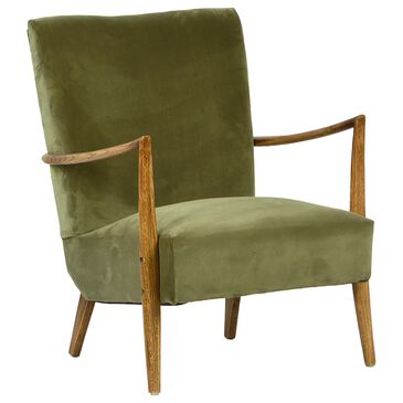 Blue Sun Designs Becker Arm Chair in Green Velvet, , large