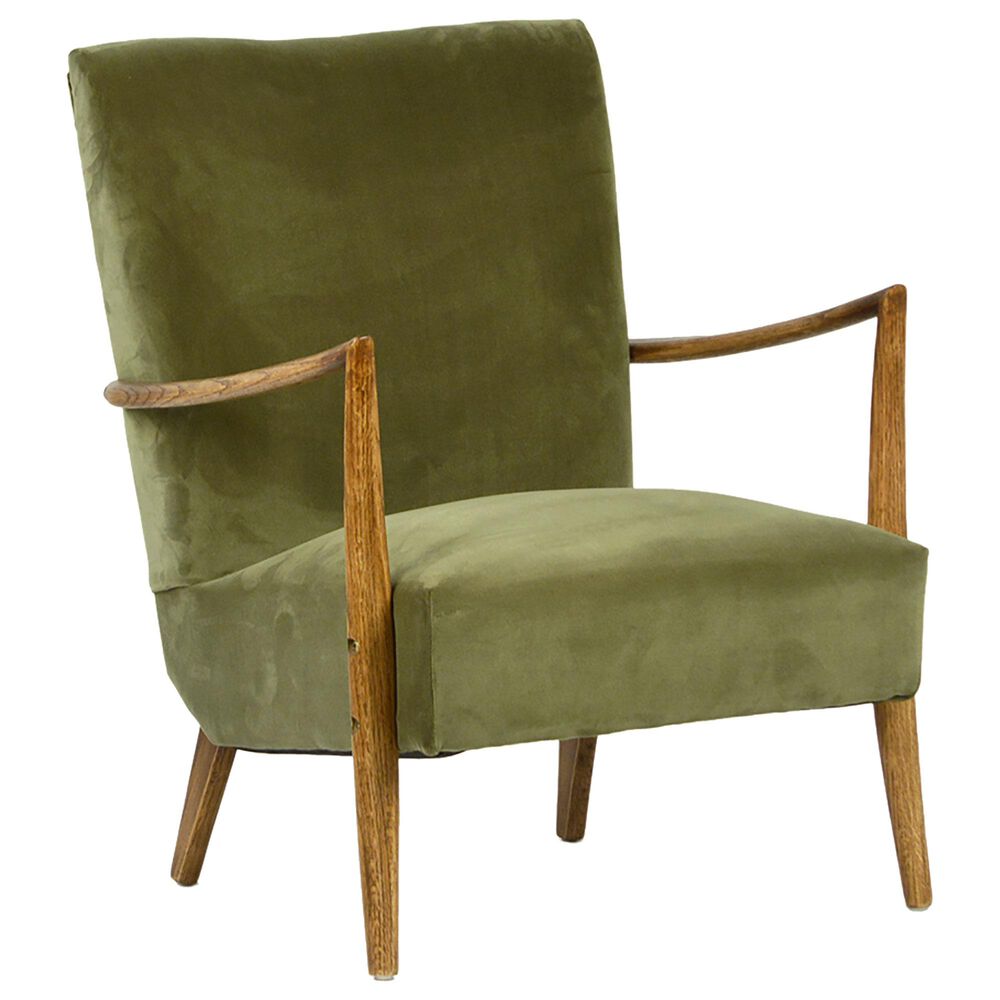 Blue Sun Designs Becker Arm Chair in Green Velvet, , large