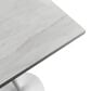 Leisuremod LeisureMod Verve Collection Modern Bar Height Table White Base with 27 Square Marbleized White Laminated  Top, , large