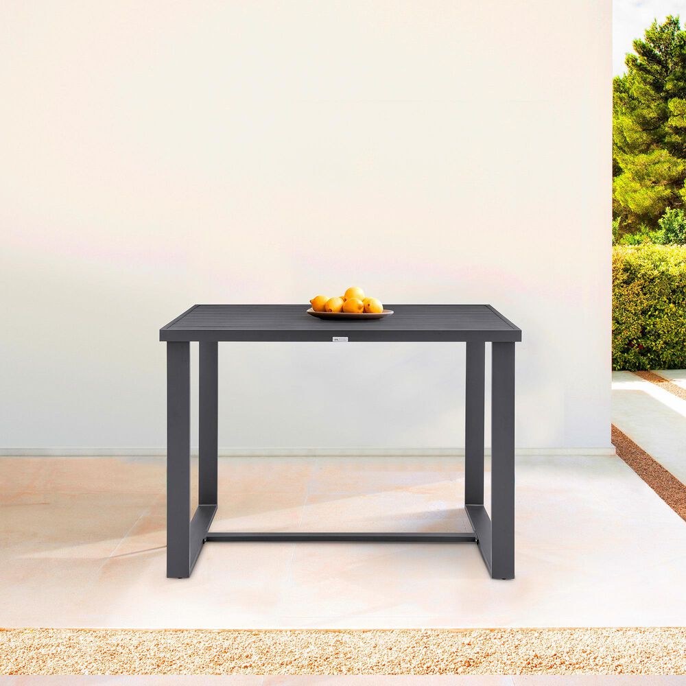 Blue River Menorca Outdoor Bar Height Dining Table in Dark Grey - Table Only, , large