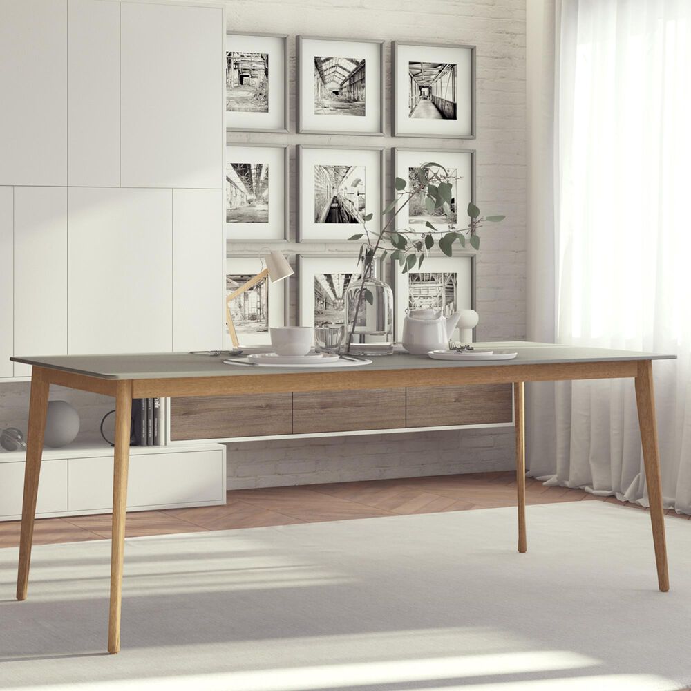 International Home Miami Midtown Concept Dining Table in Grey and Brown, , large