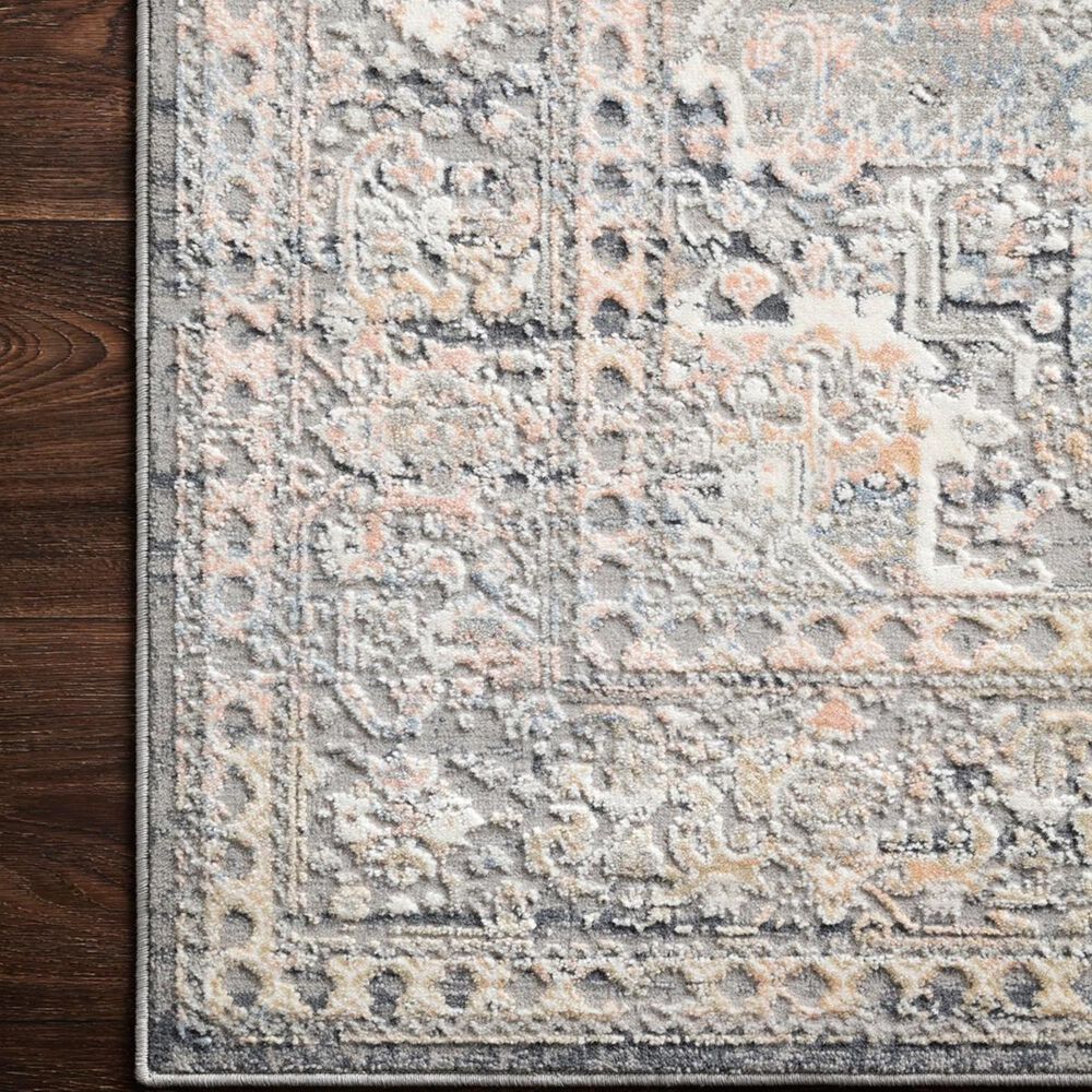 Loloi II Lucia LUC-01 4&#39; x 5&#39;7&quot; Grey and Sunset Area Rug, , large