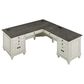 Wycliff Bay Hartford 3-Piece L-Shaped Desk with Lateral File Set in Antique White and Gray, , large