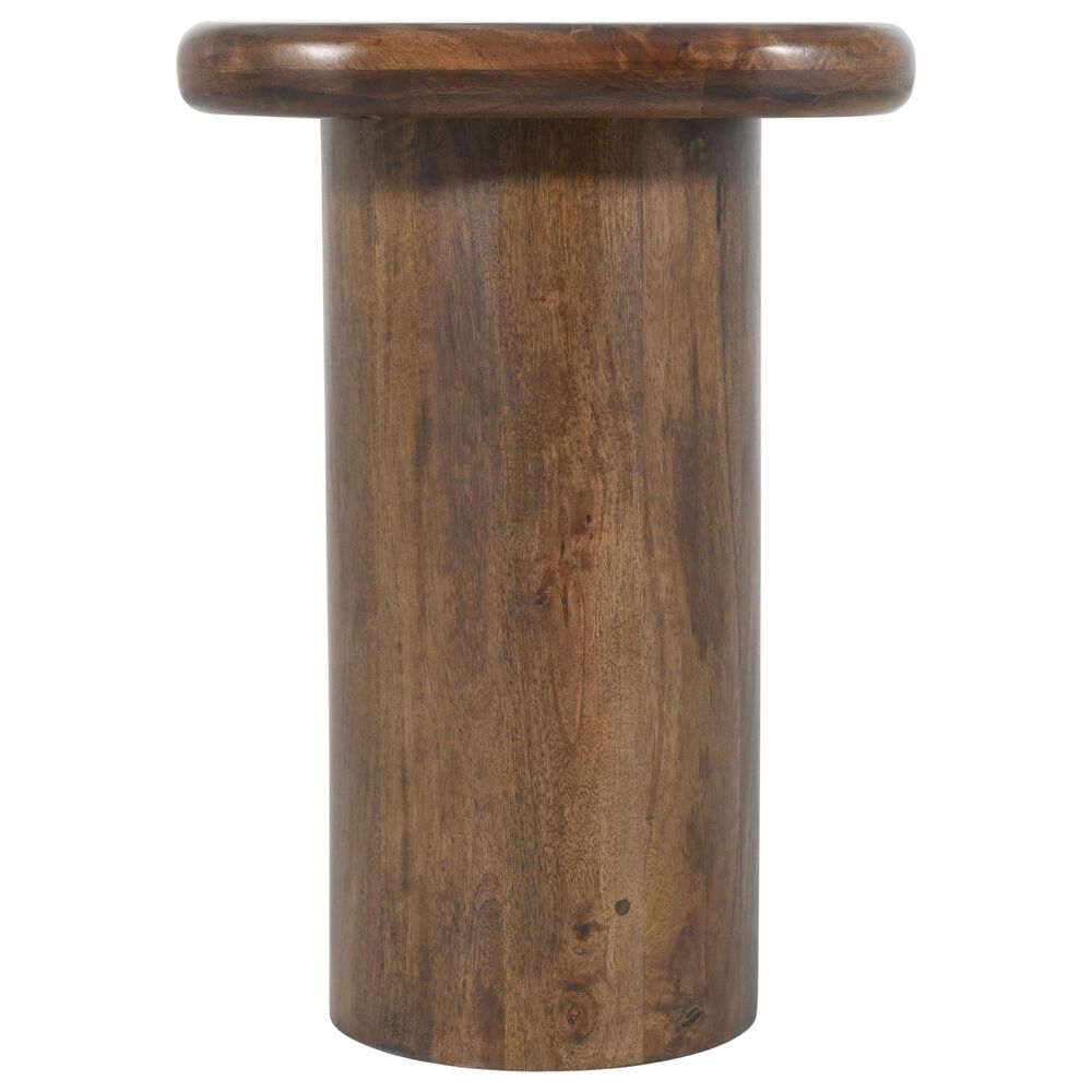 Waltham Mandara Chairside Table with Pedestal Base in Walnut, , large