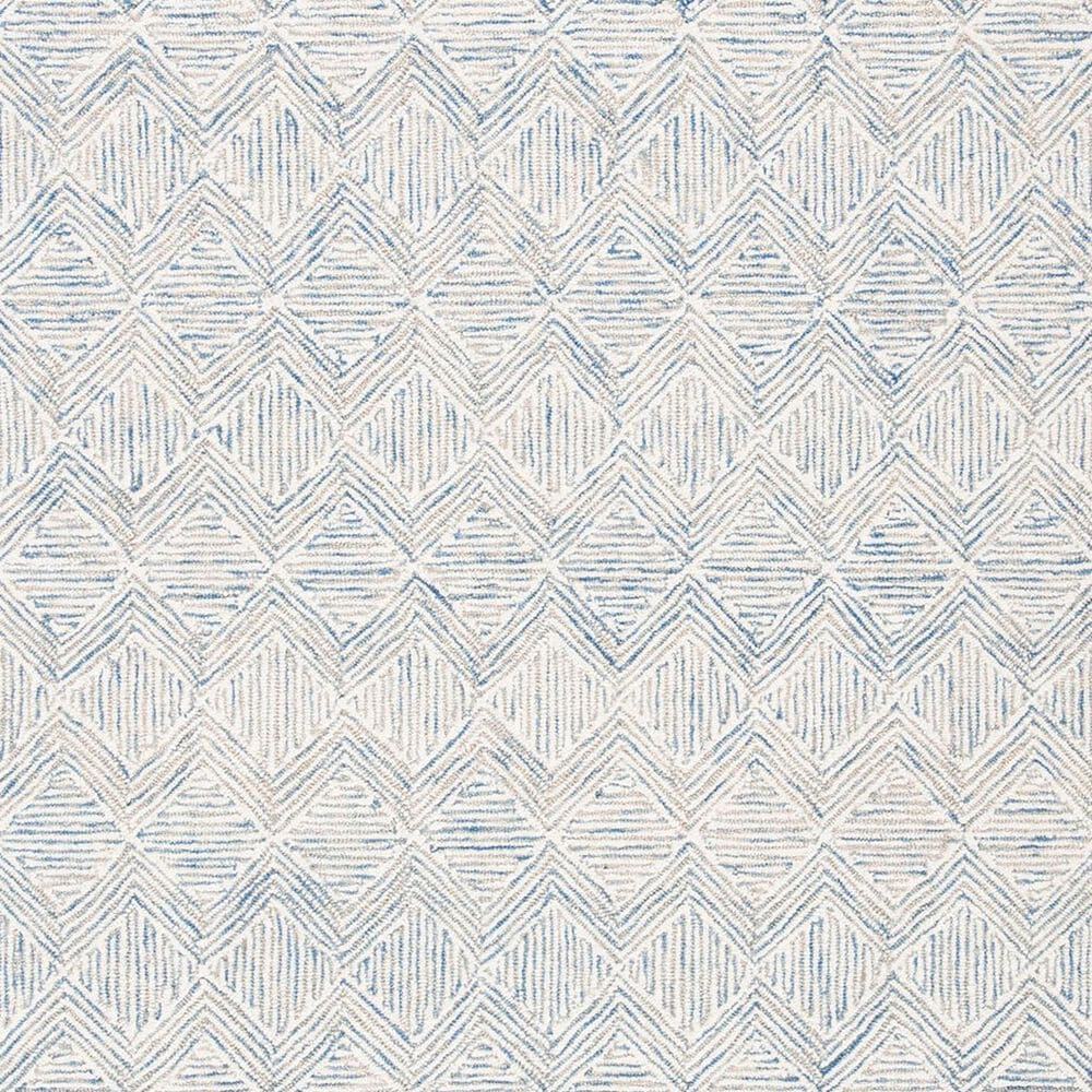 Safavieh Micro-Loop MLP538M 3&#39; Round Blue and Ivory Area Rug, , large