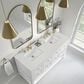 James Martin Vanities Breckenridge 60" Double Bathroom Vanity in Bright White with 3 cm Lime Delight Quartz Top and Rectangular Sinks, , large