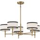 Savoy House 5 Light Chandelier in Natural Brass, , large