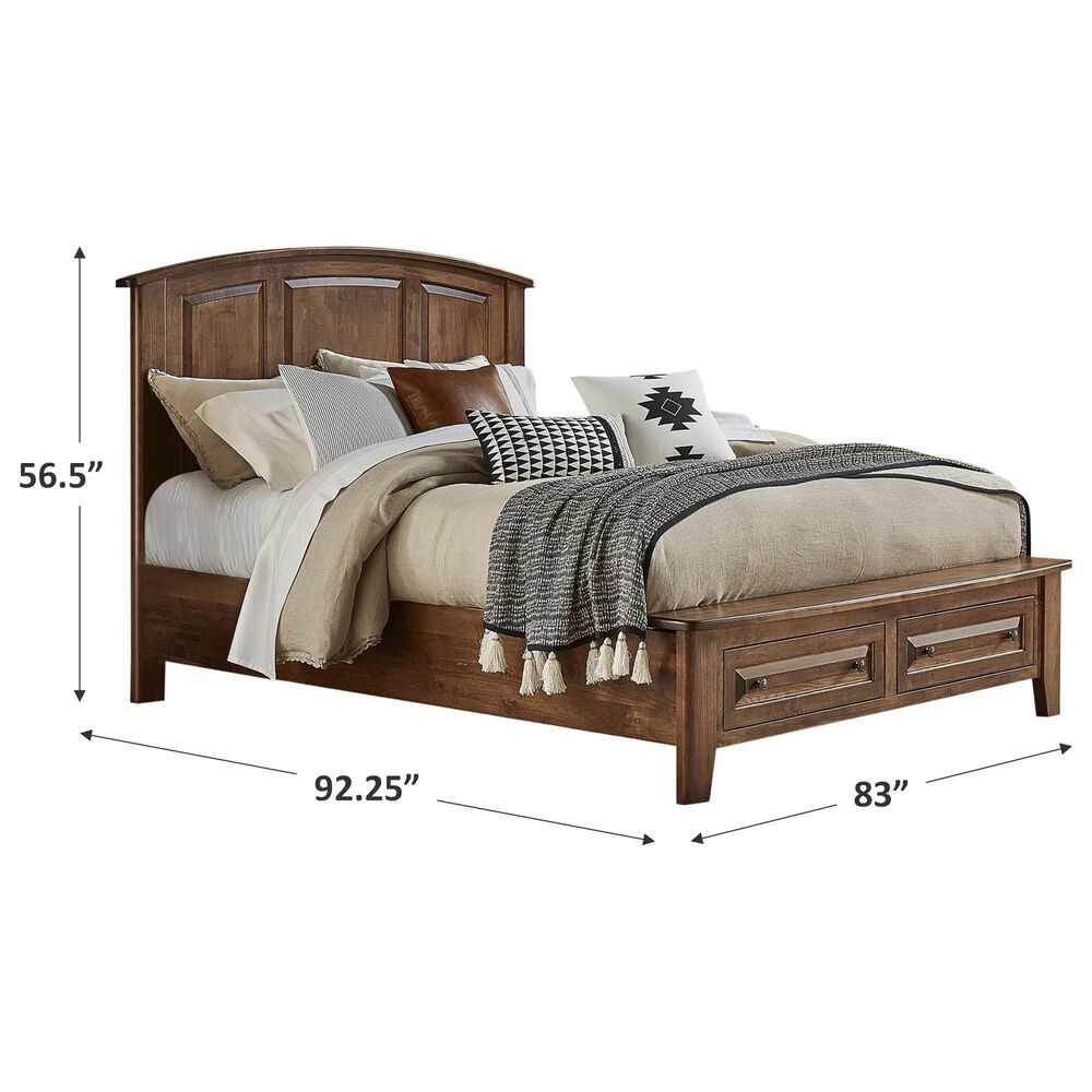Archbold Furniture Carson King Storage Bed in Maple Bark, , large