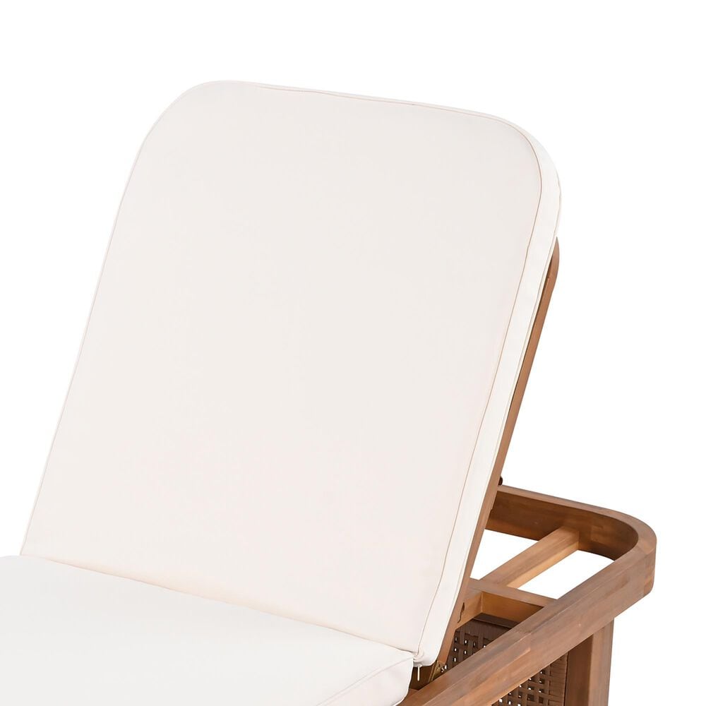 Hearth and Haven Outdoor Lounge Chair in White, , large