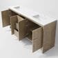 Lexora Home Lafarre 72" Double Bathroom Vanity in Rustic Acacia with 2 cm White Quartz Top and Rectangular Sinks, , large