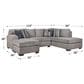 Arapahoe Home 3-Piece Sectional in Brita Platinum, , large