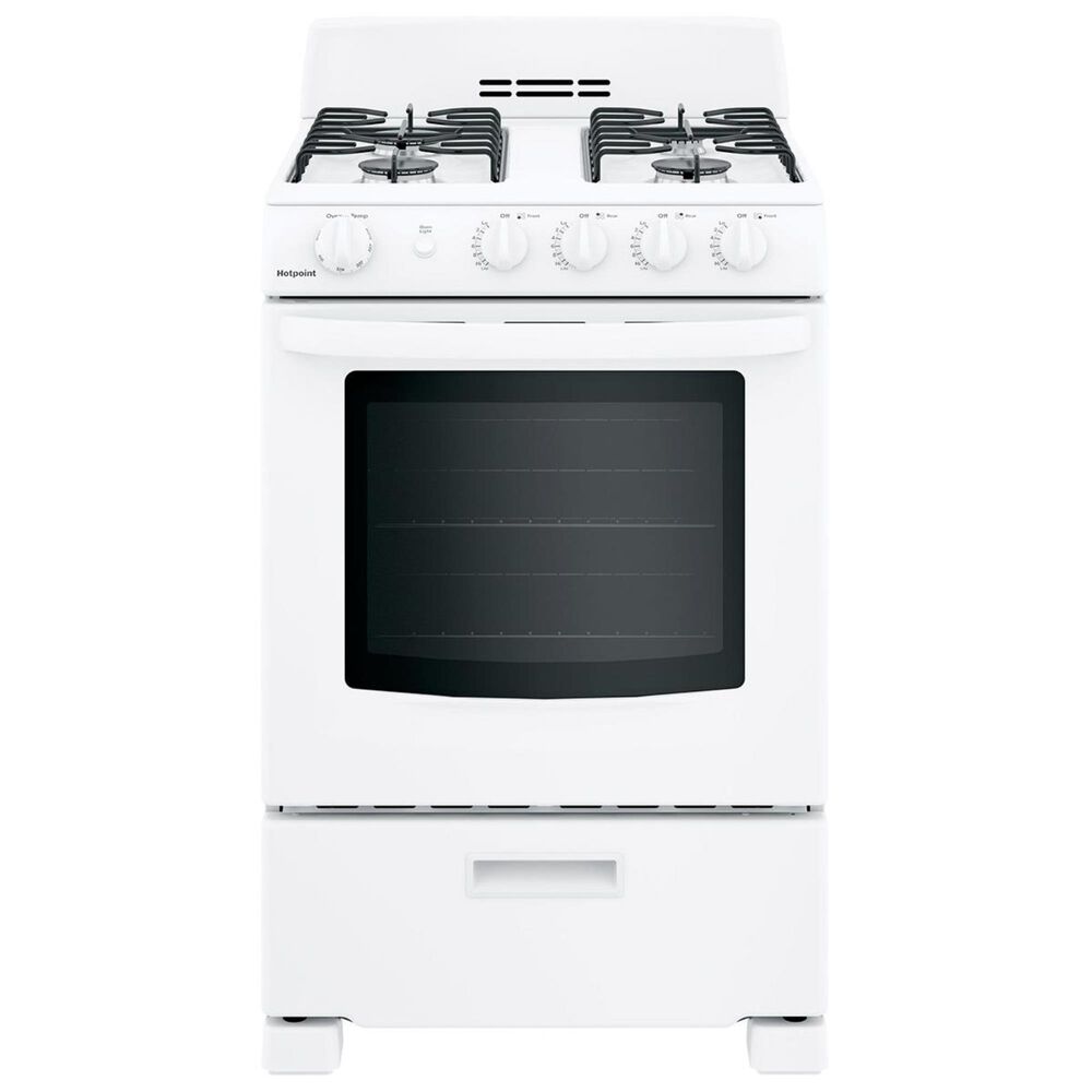 Hotpoint 24" Front-Control Gas Range in White, , large