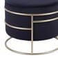 Rta Products Elegant Storage Ottoman with Gold Frame in Black, , large