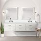 Lexora Home Castor 80" Double Bathroom Vanity in White with 2 cm White Quartz Top and Rectangular Sinks, , large