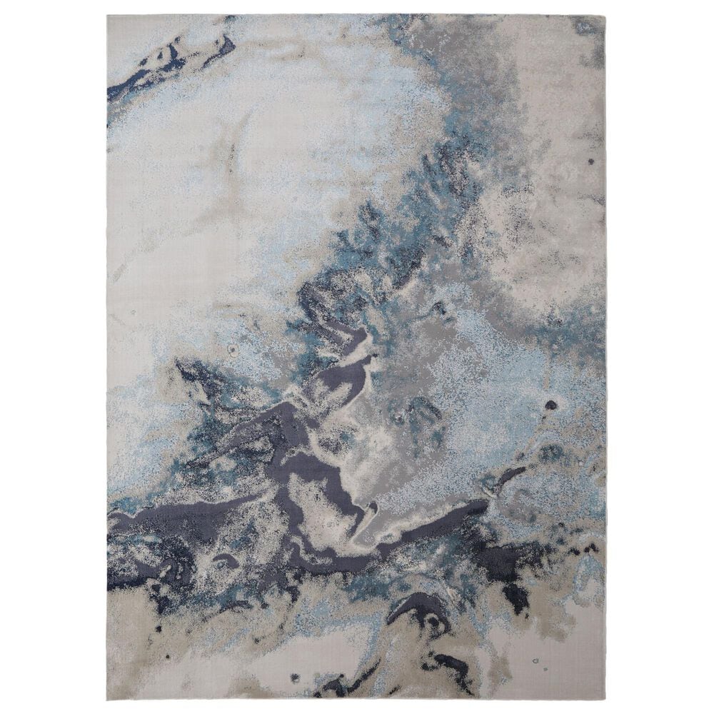 Feizy Astra 10" x 13"2" Gray and Navy Area Rug, , large