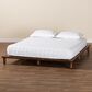 Baxton Studio Alivia King Platform Bed Frame in Walnut Brown, , large