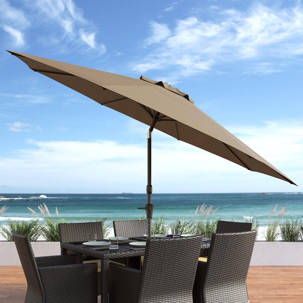 CorLiving 10" UV & Wind Resistant Patio Umbrella in Sandy Brown, , large