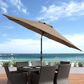 CorLiving 10" UV & Wind Resistant Patio Umbrella in Sandy Brown, , large