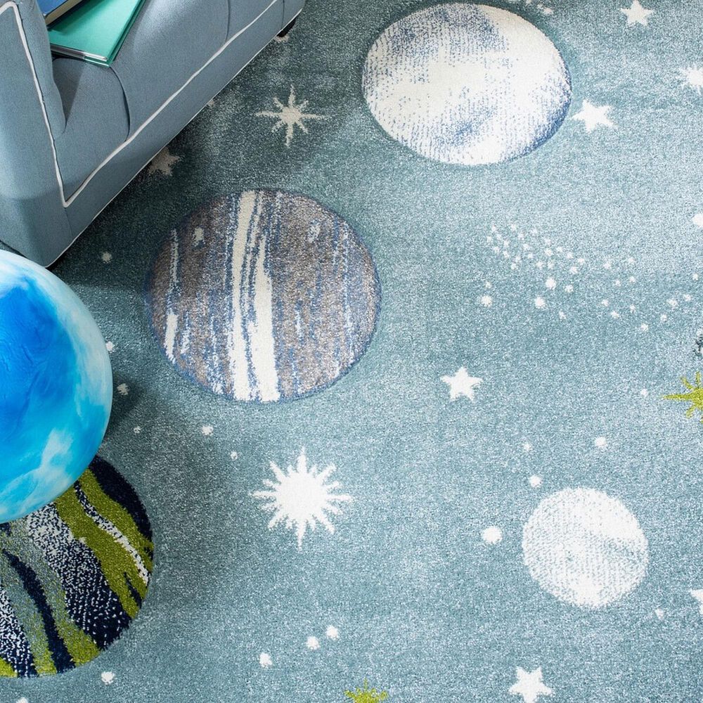 Safavieh Carousel 8&#39; x 10&#39; Teal and Ivory Kids Area Rug, , large