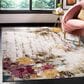 Safavieh Aria 9" x 12" Cream, Olive and Pink Area Rug, , large