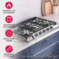 Frigidaire Professional Professional 2-Piece Kitchen Package with 30" Double Wall Oven and 30" Gas Cooktop in Stainless Steel, , large