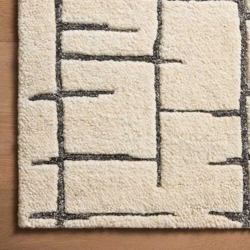Loloi Octavia 2&#39; x 3&#39; Ivory and Charcoal Area Rug, , large