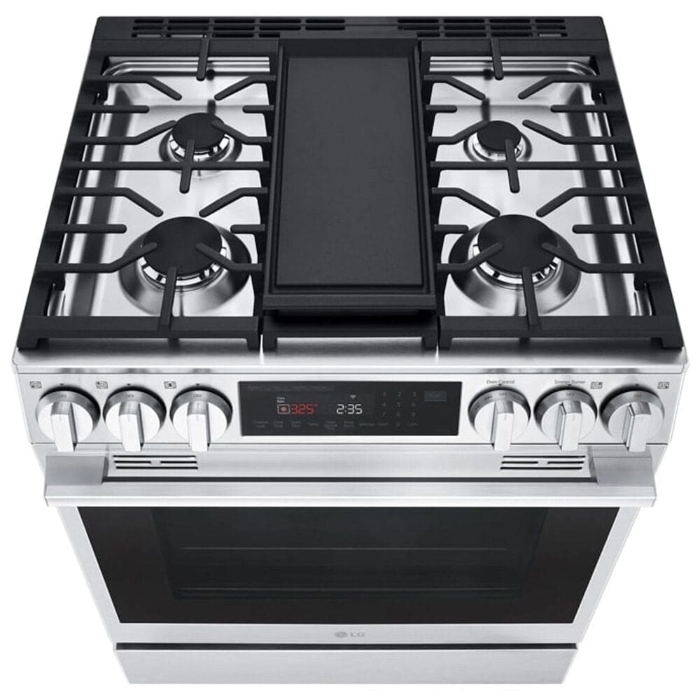 LG 6.3 Cu. Ft. Smart Gas Slide-In Range with ProBake Convection InstaView and Air Fry in PrintProof Stainless Steel, , large
