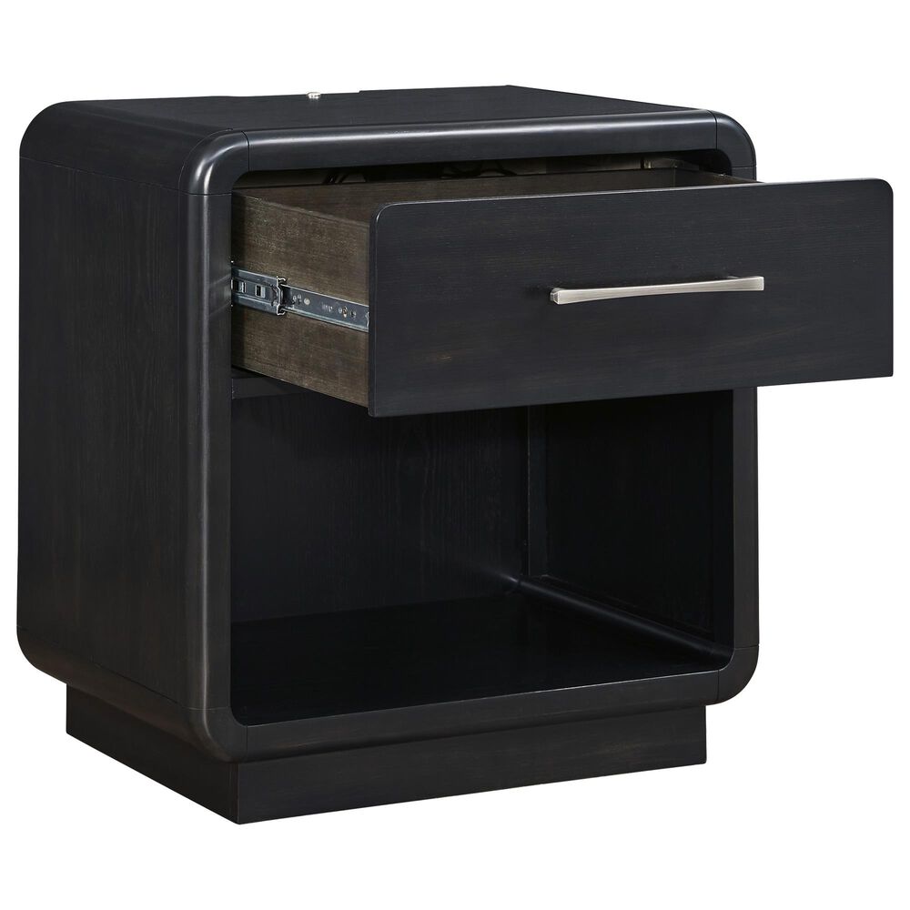 Millenium Rowanbeck King Bed and Two Nightstands in Black, , large