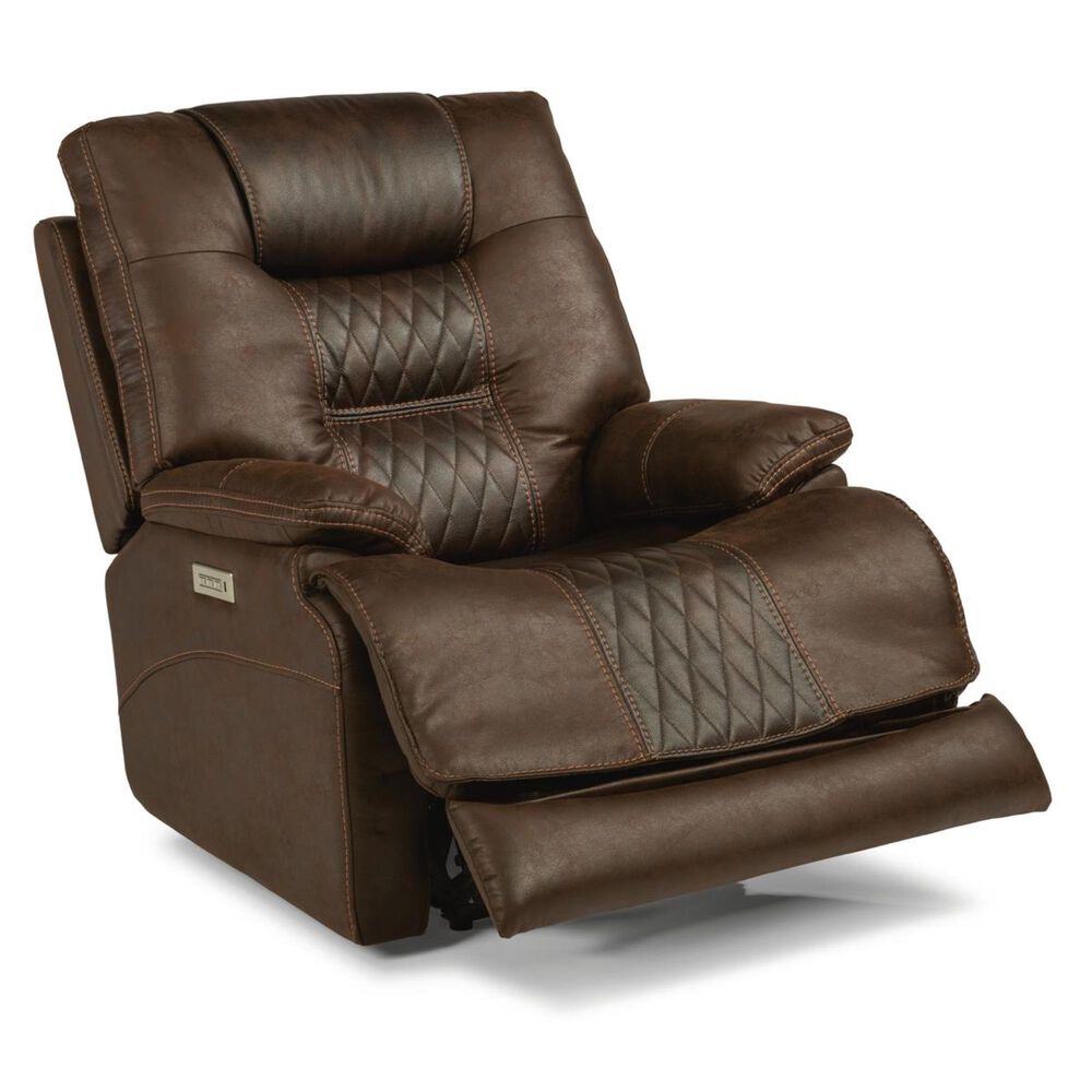 Flexsteel Dakota Power Recliner in Brown, , large