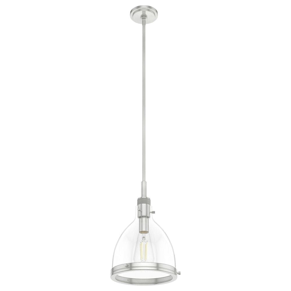 Hunter Van Nuys 10&quot; 1-Light Pendant in Brushed Nickel, , large