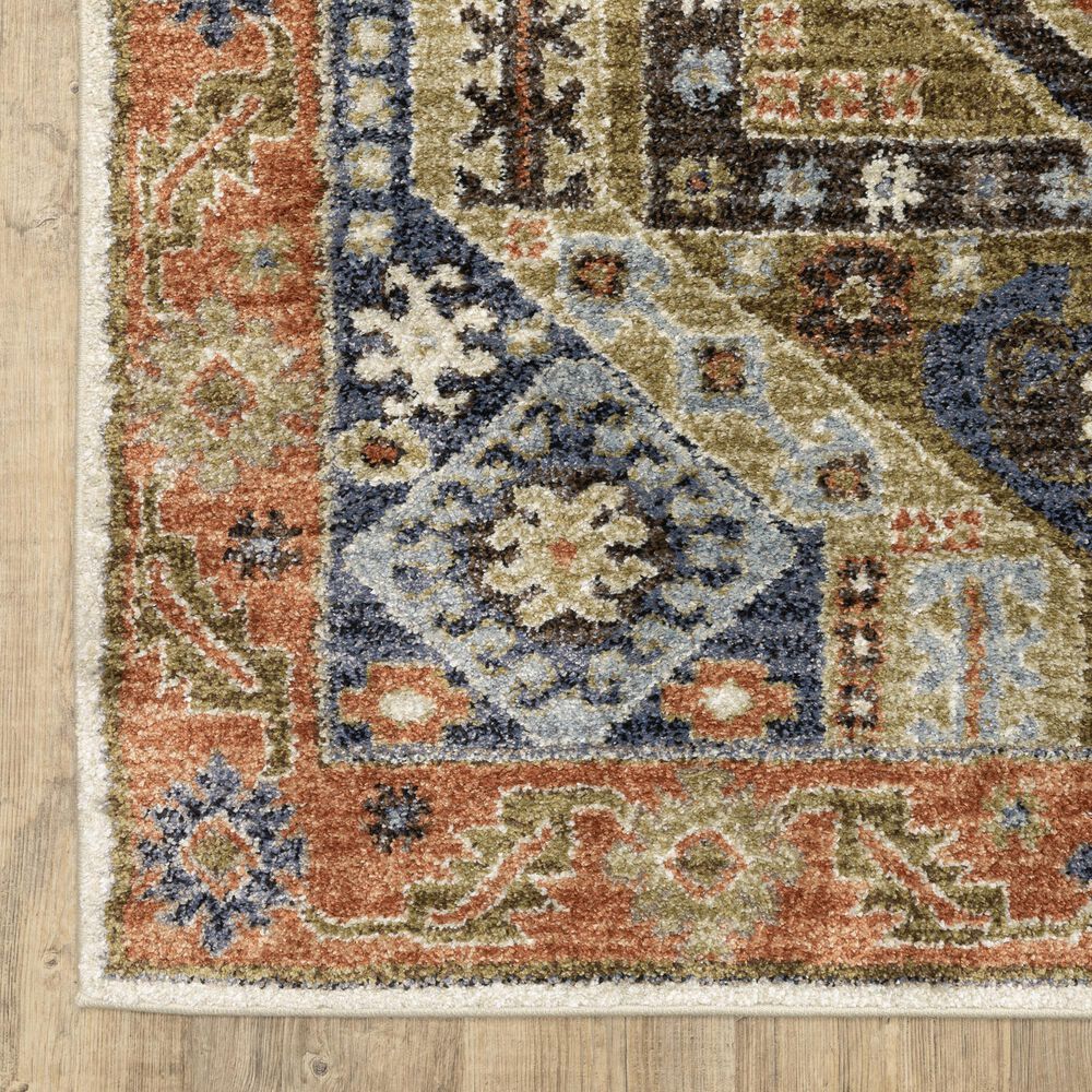 ROW by Oriental Weavers Gemma Rust and Blue 2'3" x 7' Runner, , large