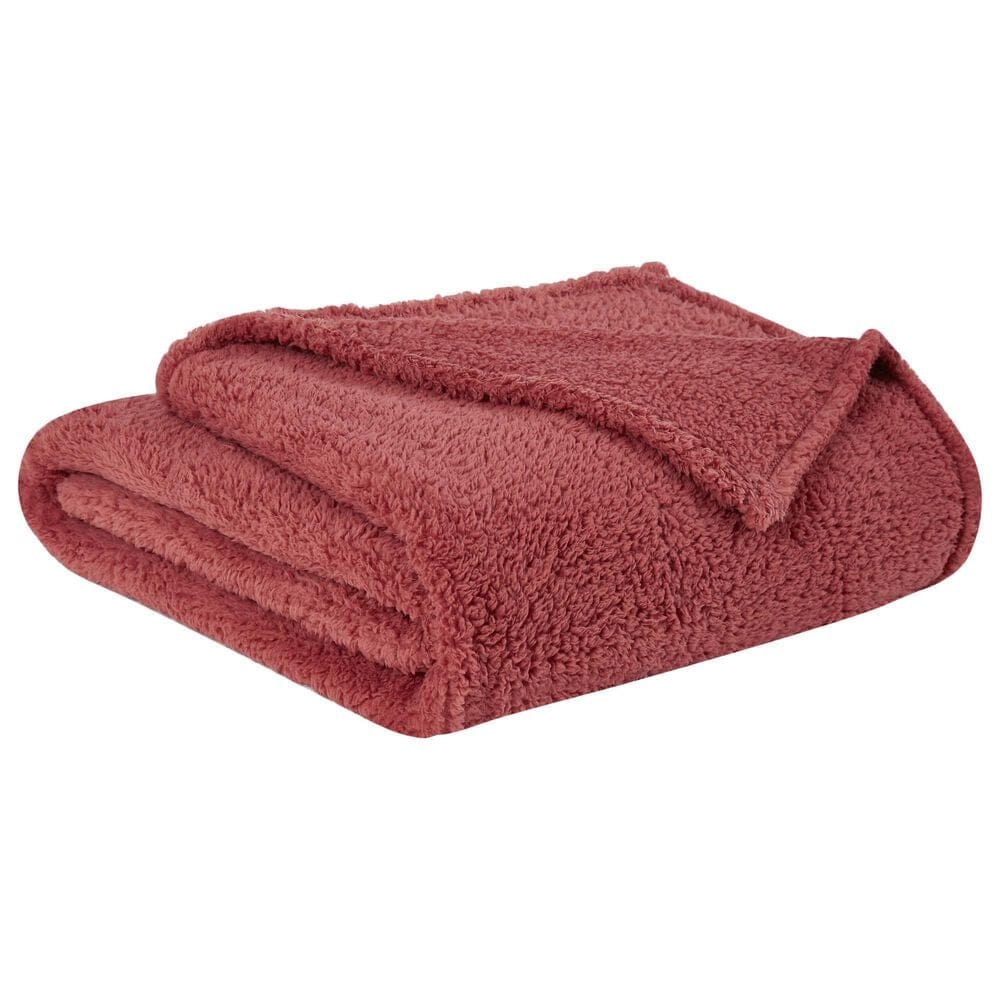 Pem America Brooklyn Loom Marshmallow Twin XL Blanket in Dusty Rose, , large