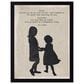 Antique Curiosities Two Girls Silhouette 12" x 16" Frame Wall Art in Black and White, , large