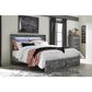 Ashley Baystorm King Panel Bed with 2 Storage Drawers in Gray, , large