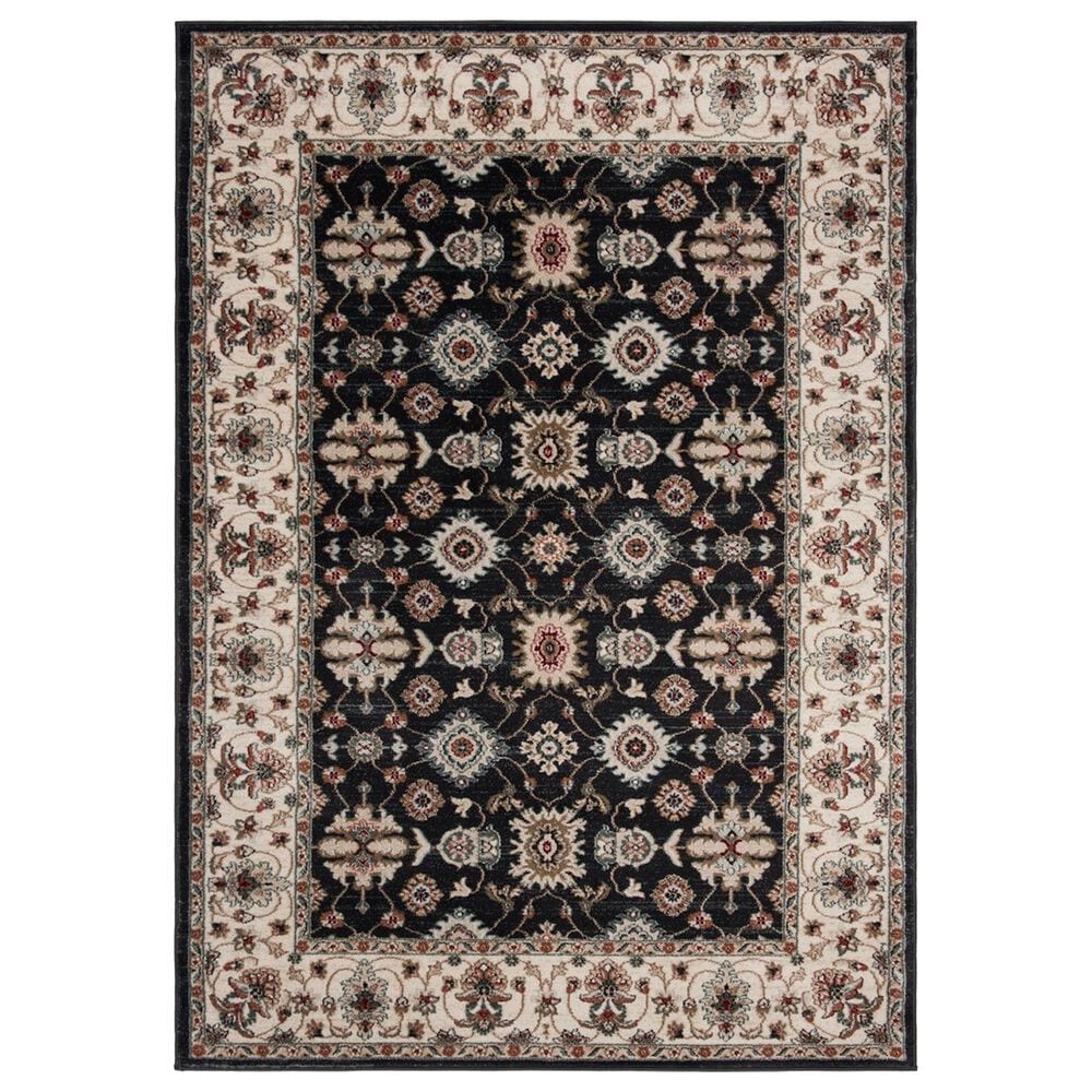 Safavieh Lyndhurst 5"3" x 7"6" Navy and Creme Area Rug, , large