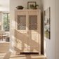 Jennifer Taylor Home Arden 83" 2-Door Tall Bookcase Storage Cabinet in Heritage Light Natural Brown, , large