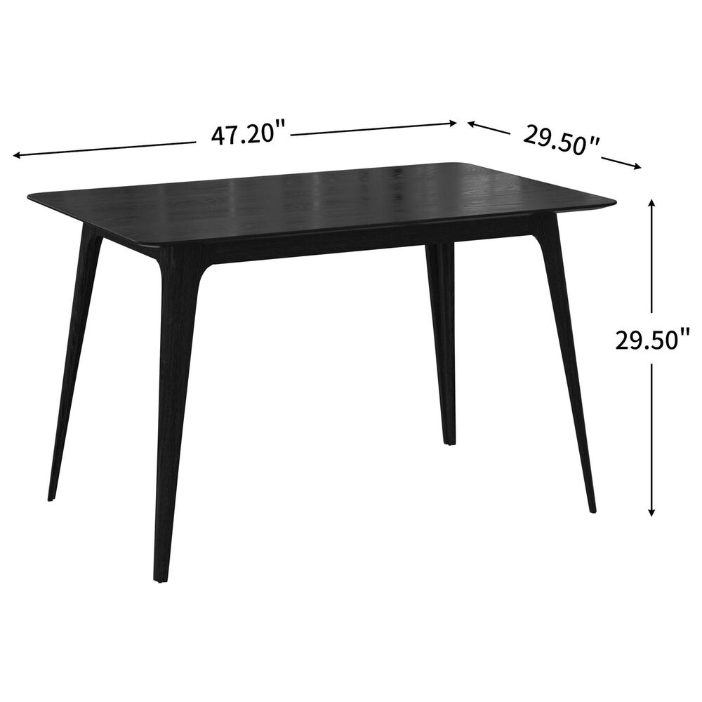 Hearth and Haven Dining Table in Black - Table Only, , large