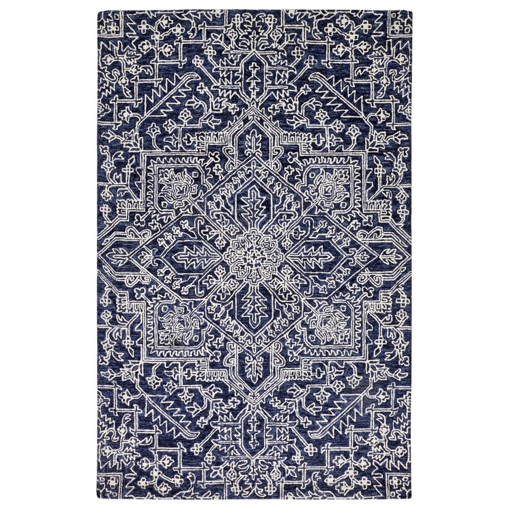 Feizy Belfort Navy 10" x 14" Area Rug, , large