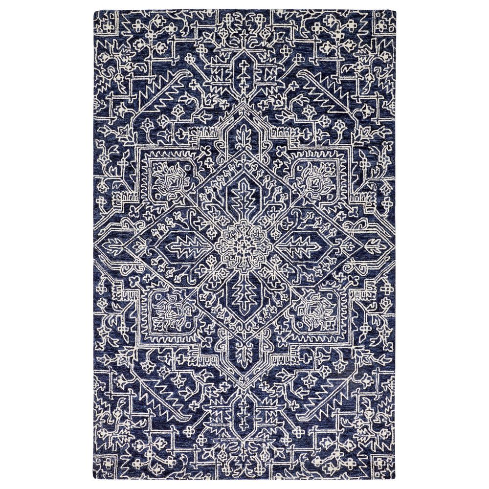 Feizy Belfort Navy 10" x 14" Area Rug, , large