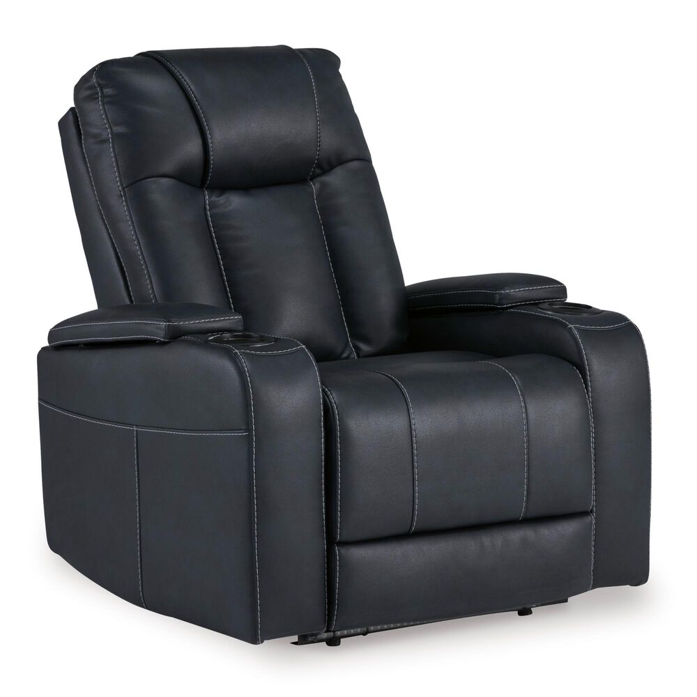 Ashley Feazada Power Recliner and Headrest in Sapphire, , large